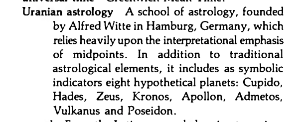 Original scan of the definition for Uranian astrology