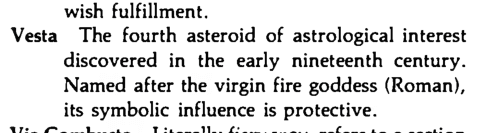 Original scan of the definition for Vesta