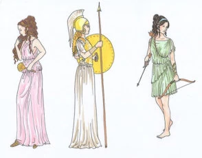 Three different Venus Goddesses representing different signs..