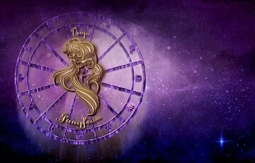 Virgo sun sign on zodiac chart wheel