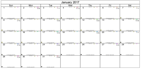 Printable Void-Of-Course Moon Monthly Calendars 2017